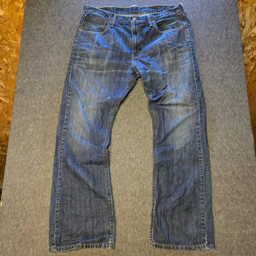 Levi's 527 Bootcut Jeans Mens 36x30 Blue Denim Low Rise Slim Fit Workwear